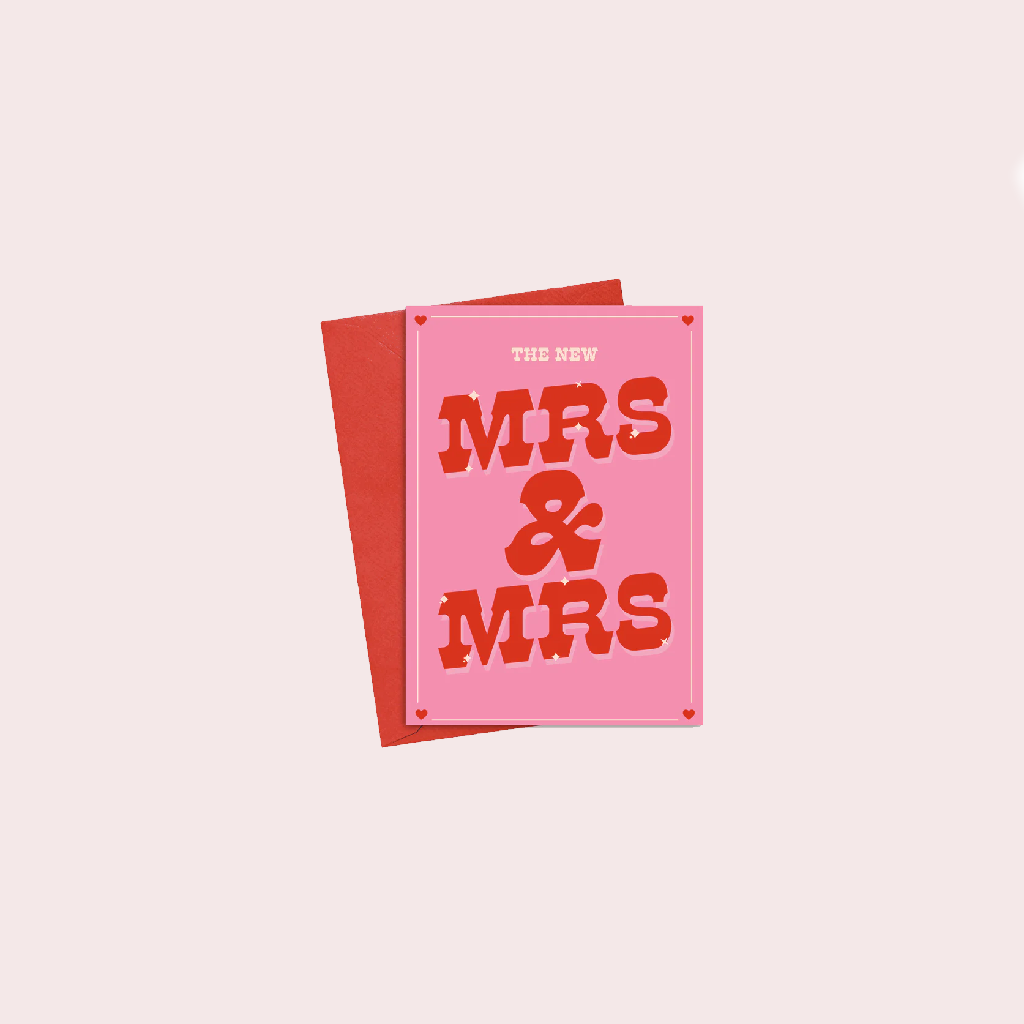 Mrs & Mrs Wedding Card