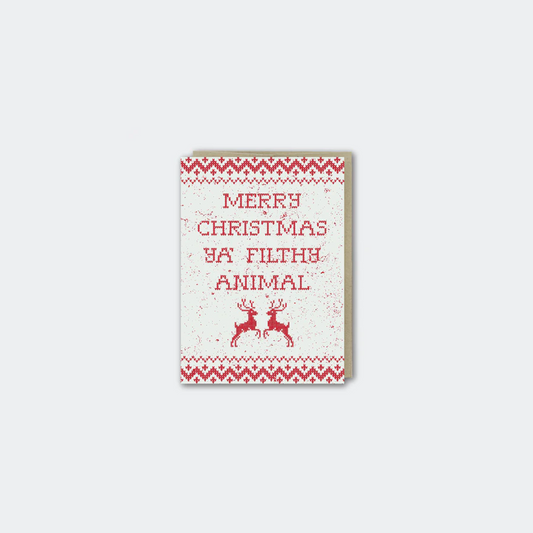 Pike Street Press Filthy Animals Letterpress Holiday Card